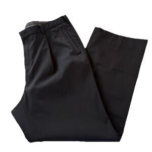 Jack Nicklaus Black Pleated Front Fleece Lined Cold Weather Golf Pants 36x29